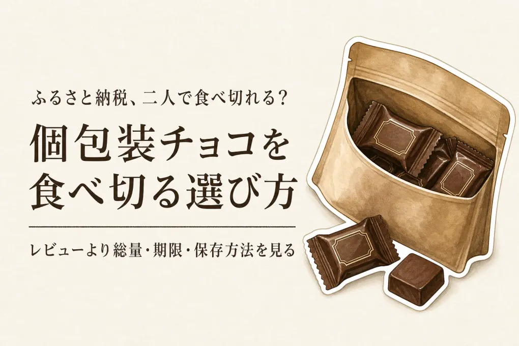 ふるさと納税の個包装チョコレートは夫婦二人で食べ切れる？レビュー数が多い返礼品を比べる
