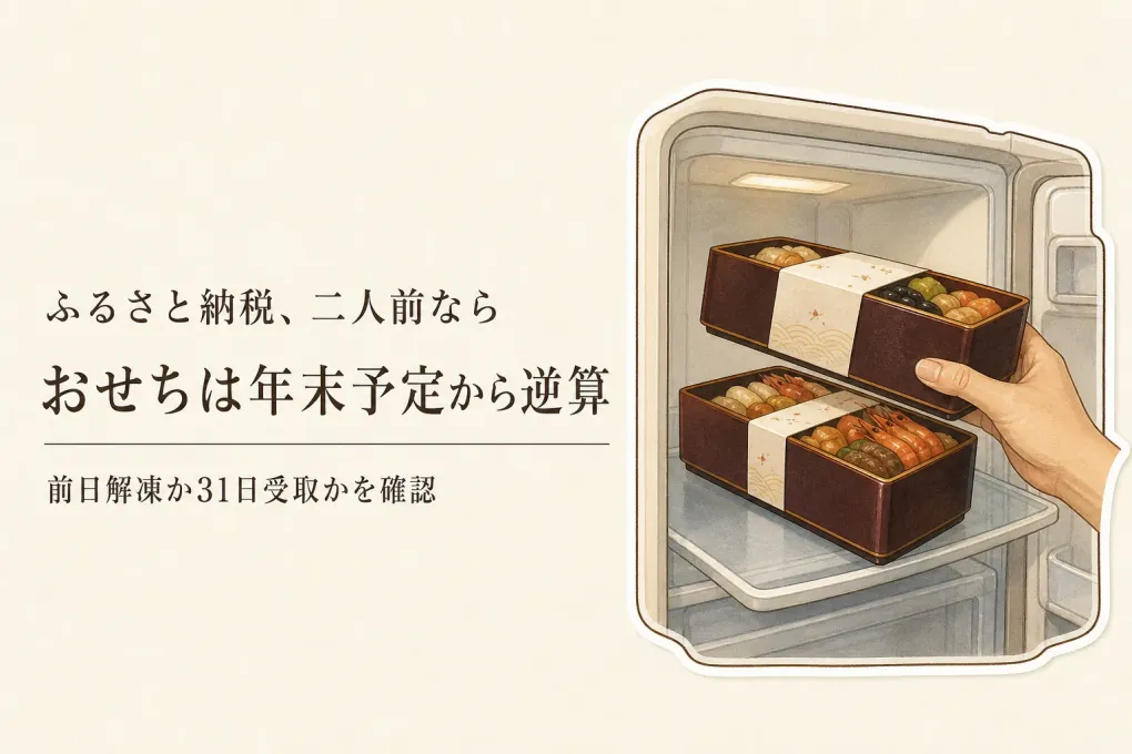 ふるさと納税のおせち二人前は冷凍・冷蔵どちら？解凍日と12月31日受取で決める