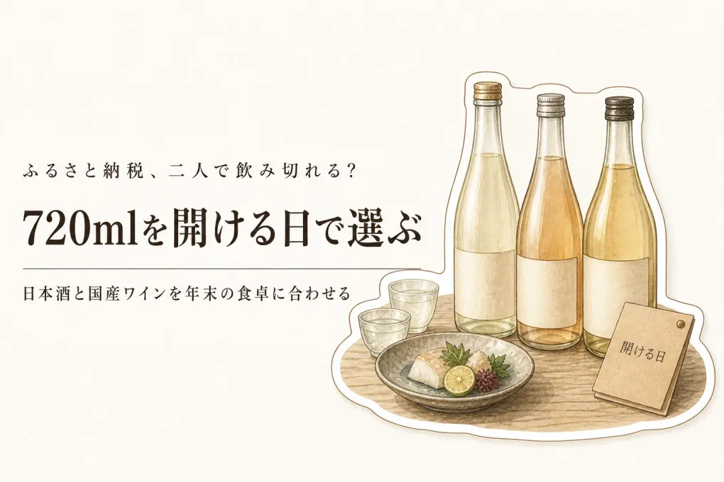 ふるさと納税の日本酒・国産ワインをレビュー数順で比較｜夫婦二人の年末は容量で選ぶ