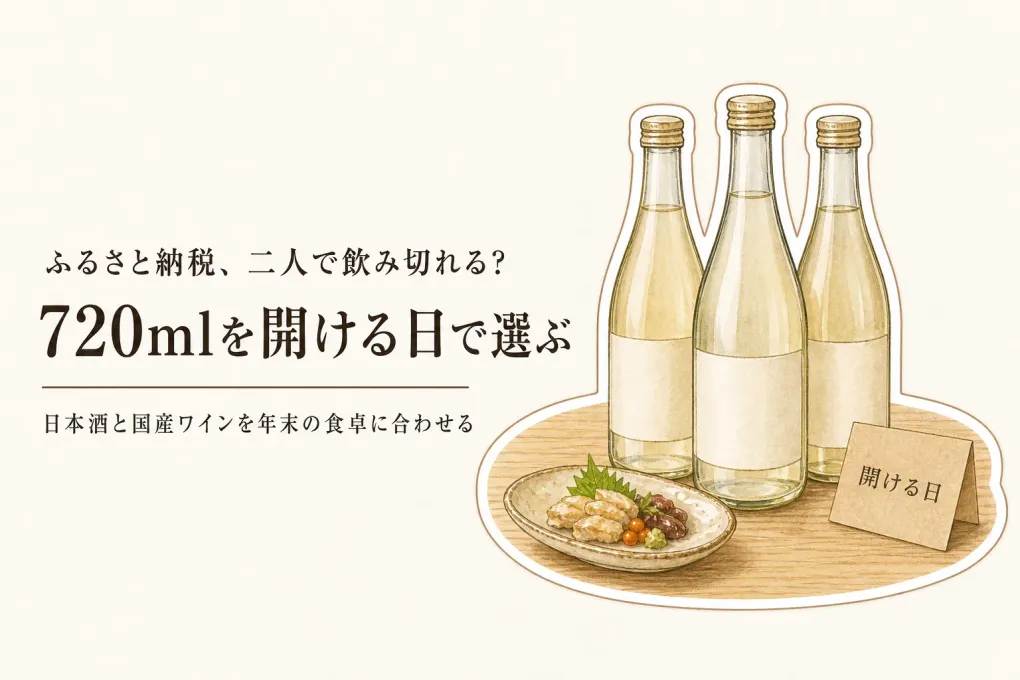 ふるさと納税の日本酒・国産ワイン飲み比べランキング｜夫婦二人の年末に合う容量で比較