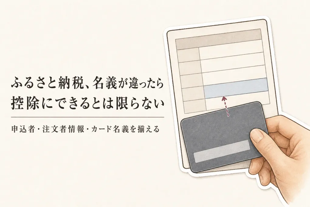 ふるさと納税で申込者とクレジットカードの名義人が違うと控除はどうなる？夫婦間で名義を間違えたときの対処法