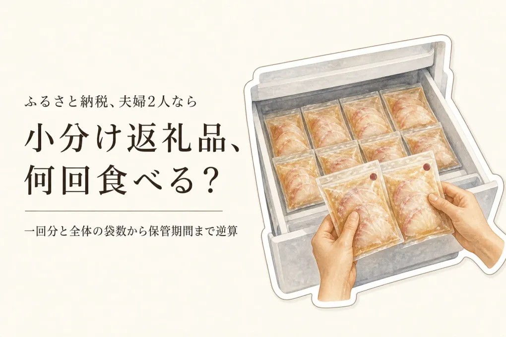 ふるさと納税の小分け返礼品は夫婦2人で何回分？食べ切る量の計算法