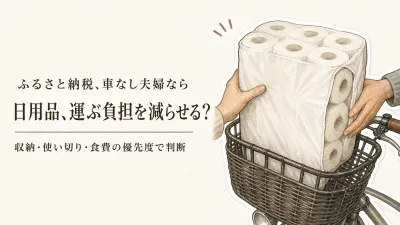 ふるさと納税の日用品は食品より便利？車なし夫婦2人のトイレットペーパー・タオル選び