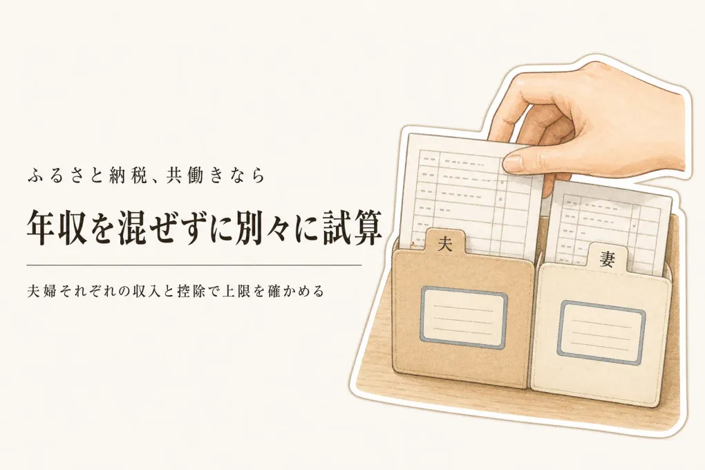 共働きのふるさと納税、控除上限額は世帯年収を合算して計算する？