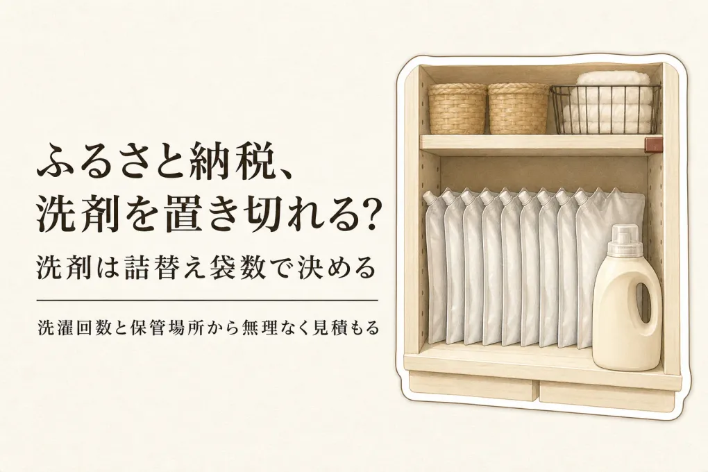 ふるさと納税の洗濯洗剤は二人暮らしで何袋？置き場所と使い切る期間の見積もり方