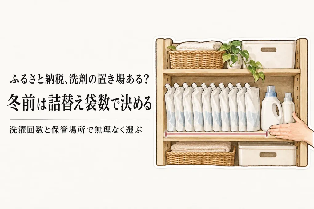 ふるさと納税洗濯洗剤おすすめ｜冬前の二人暮らしが大容量を選ぶ収納と使い切り計画