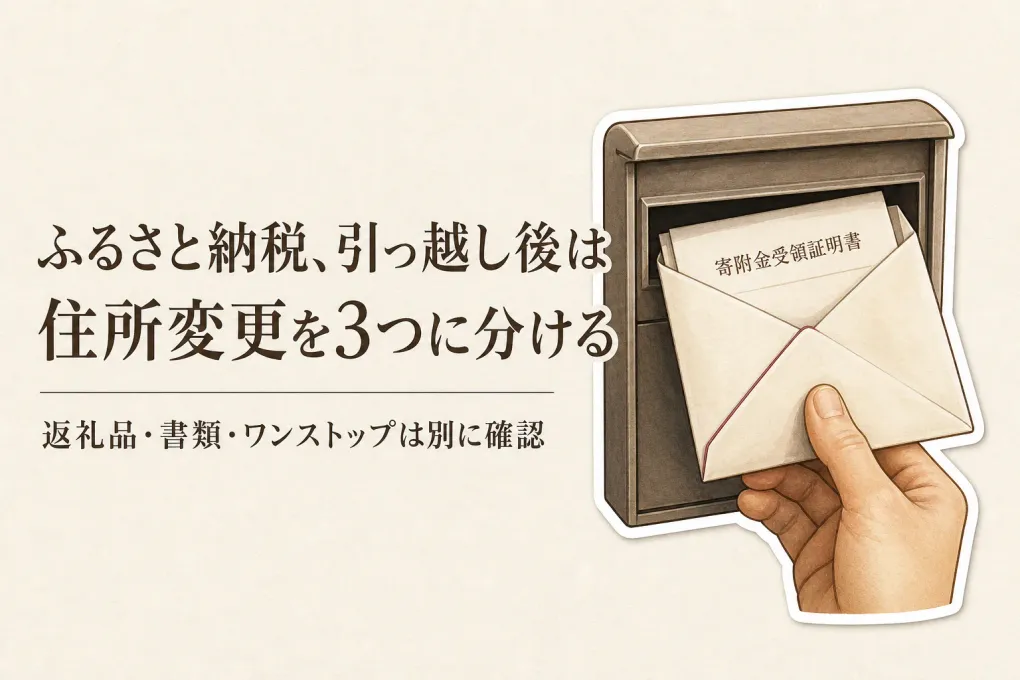 ふるさと納税の引っ越し予定、返礼品の届け先とワンストップ特例の住所変更はどう分ける？